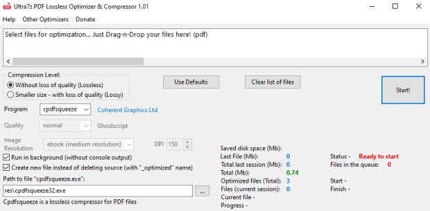 Ultra7z PDF Lossless Optimizer & Compressor (English)