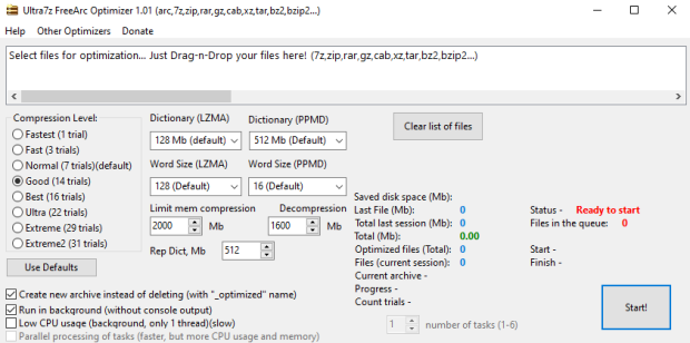 Ultra7z FreeArc Optimizer (English)